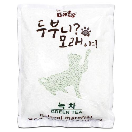 더캣츠 먼지없는 두부니모래야 고양이응고형모래 녹차향, 7L, 1개