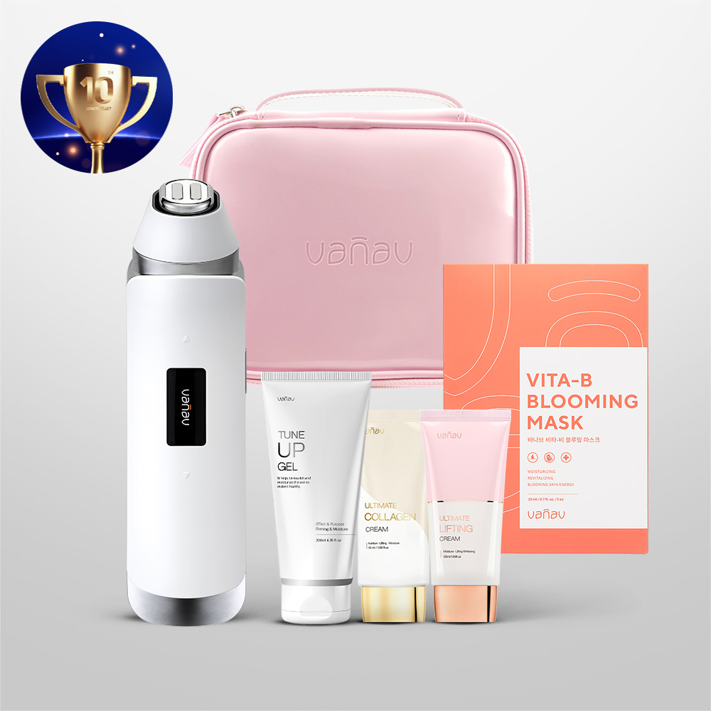 고주파 마사지기 시크릿코드-콜라겐 생성 리프팅 부스터 뷰티디바이스 글로우 물방울 초음파 갈바닉