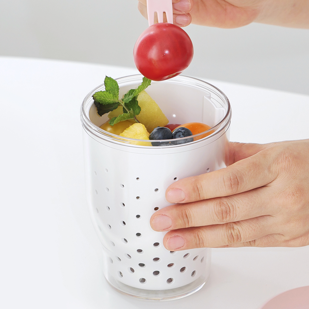 1+1 네오플램 후르츠팟 샐러드 과일컵 700ml, 아이보리 2p - 상세 이미지 4