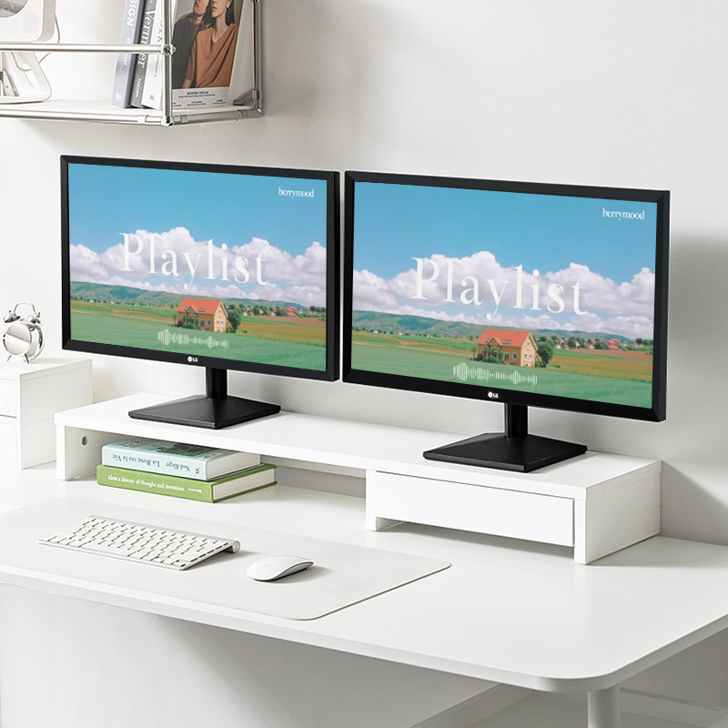 e스마트 와이드 서랍형 모니터받침대 1000