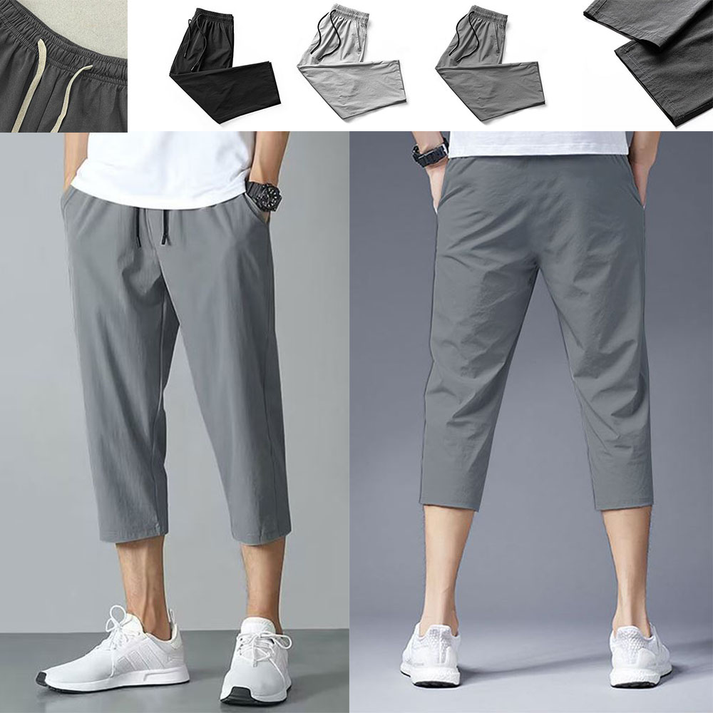 남성 쿨링 팬츠 시원한 여름 남자 흡습속건 냉감 바지 - 상품 이미지