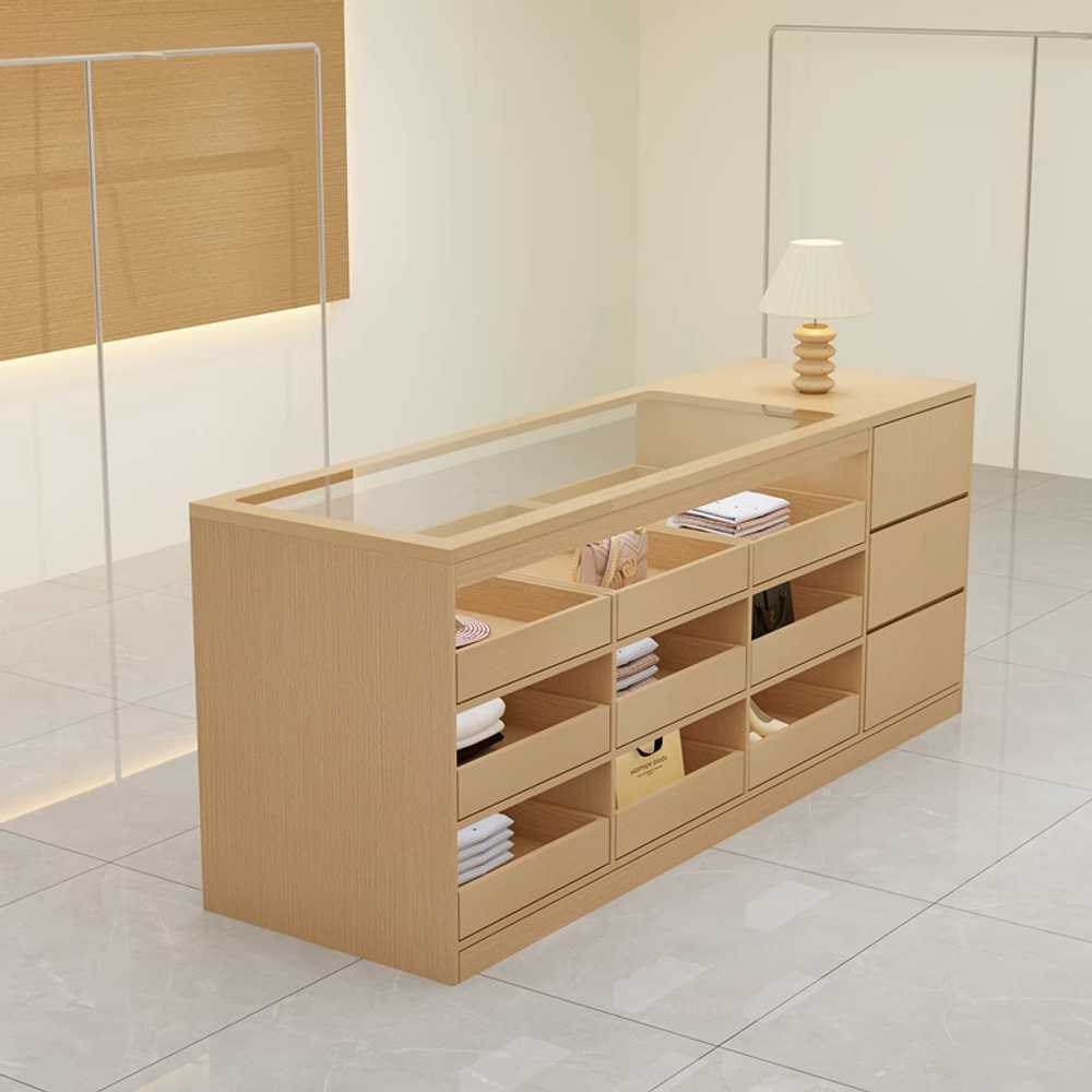 드레스룸 아일랜드 수납장 옷방 안방 의류 악세사리장 120cm - 상품 이미지