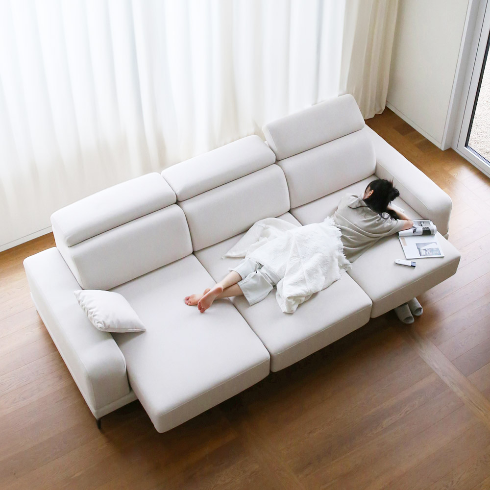 누보 3세대 리클라이너 슬라이딩 모션 무빙 쇼파 메리원단 3인/4인 소파