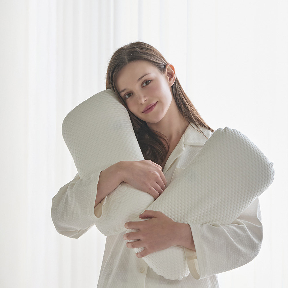 프로텍트어베드 알러씰 진드기차단 텐셀 메모리폼 땅콩 웨이브 경추 베개 44X20