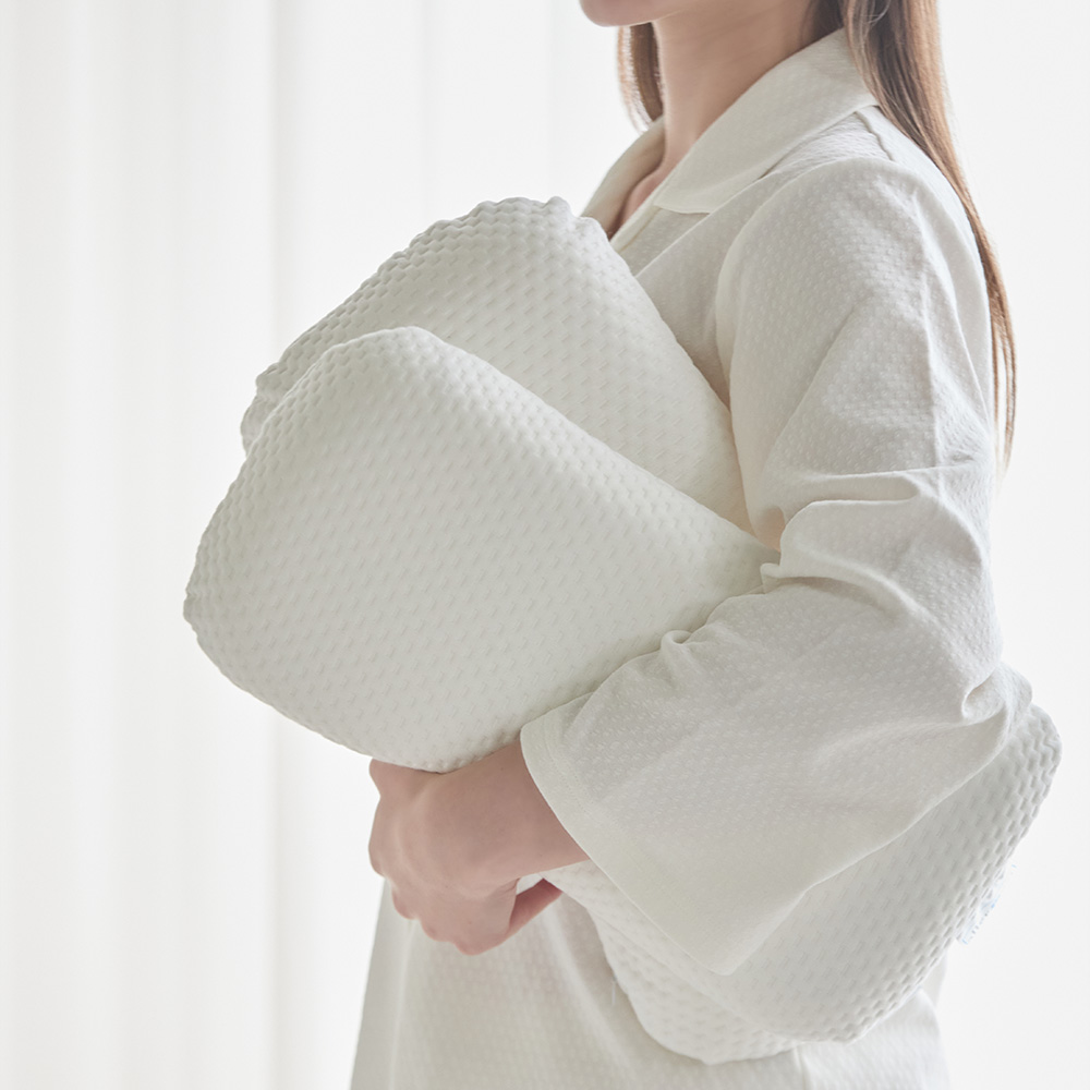 프로텍트어베드 알러씰 진드기차단 텐셀 메모리폼 땅콩 웨이브 경추 베개 44X20