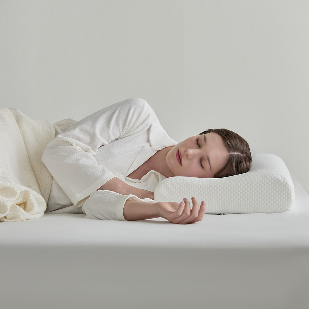 프로텍트어베드 알러씰 진드기차단 텐셀 메모리폼 땅콩 웨이브 경추 베개 44X20