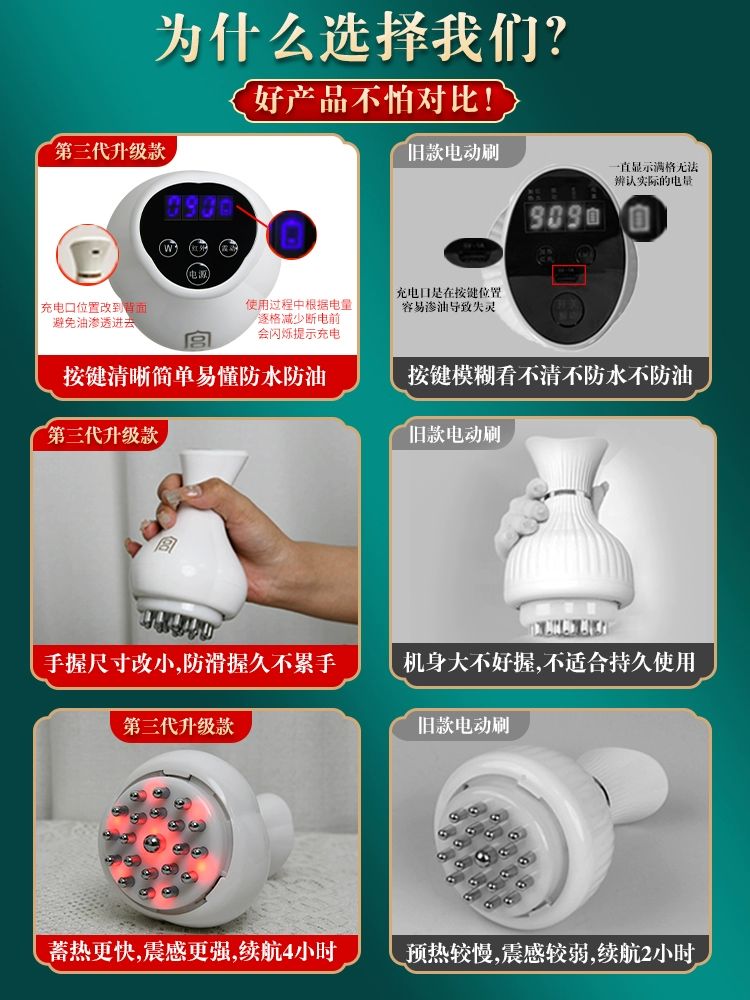 체외충격파기계 치료기 가정용 손목 경락 브러쉬+10ml A 오일x2병 - 상세 이미지 3