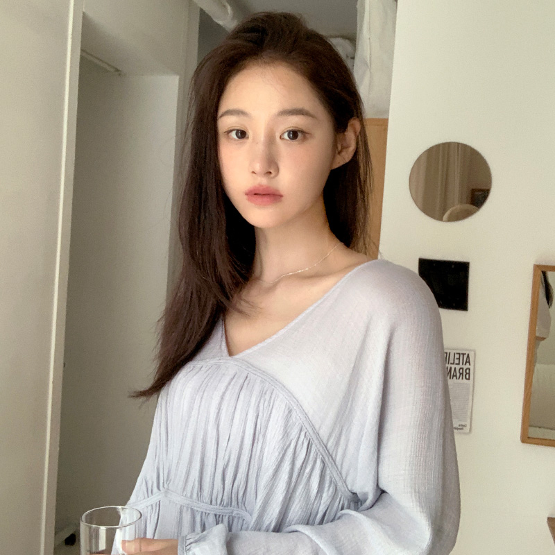 [투데이Pick]  블린 여리핏 셔링 쉬폰 블라우스 bs7580 이미지 4