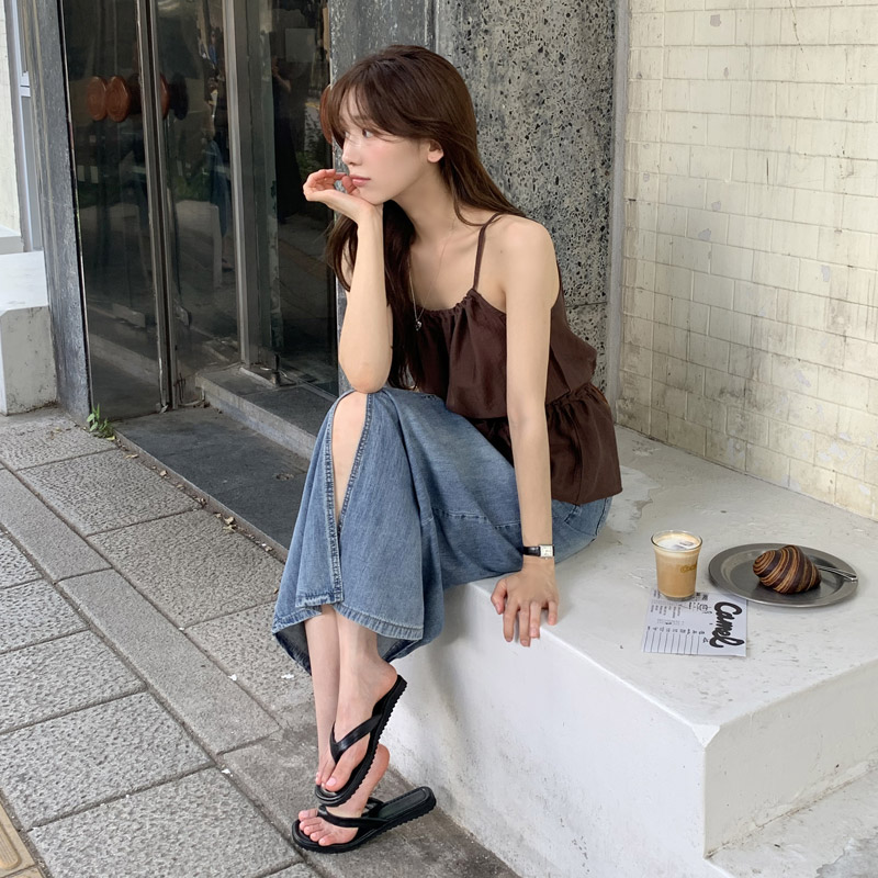 베론 스트링 셔링넥 실키 나시 블라우스 bs8316 - 상세 이미지 4