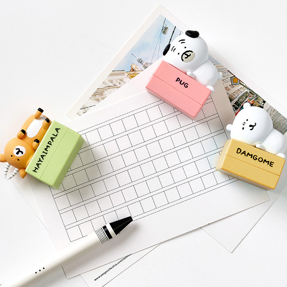 담곰이 랜덤 스탬프 피규어 도장 농담곰 퍼그 고로케 임팔라 나가노 캐릭터 굿즈 이미지 3