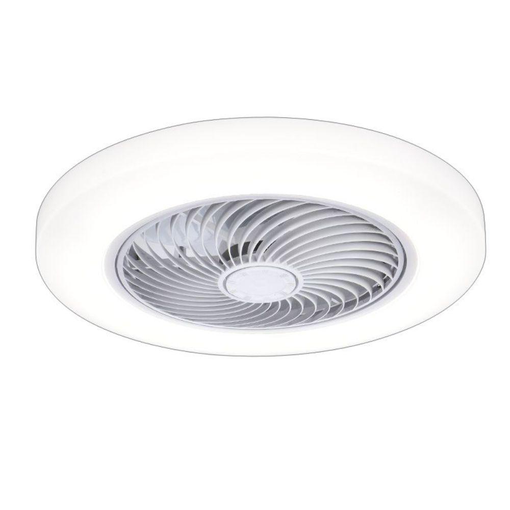 무소음 실링팬 천장형 조명 안방 날개 슬림 선풍기 화장실 거실 LED 52cm 화이트-변속 4단+리모컨 - 상품 이미지