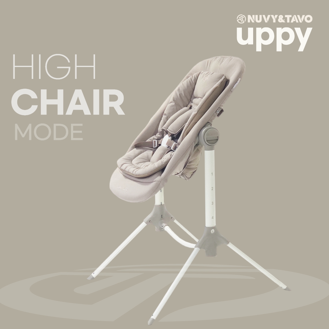 [누비앤타보] NUVY 휴대용 아기침대+하이체어 UPPY(업피) 뉴본세트 출산선물 하이브리드 유아가구