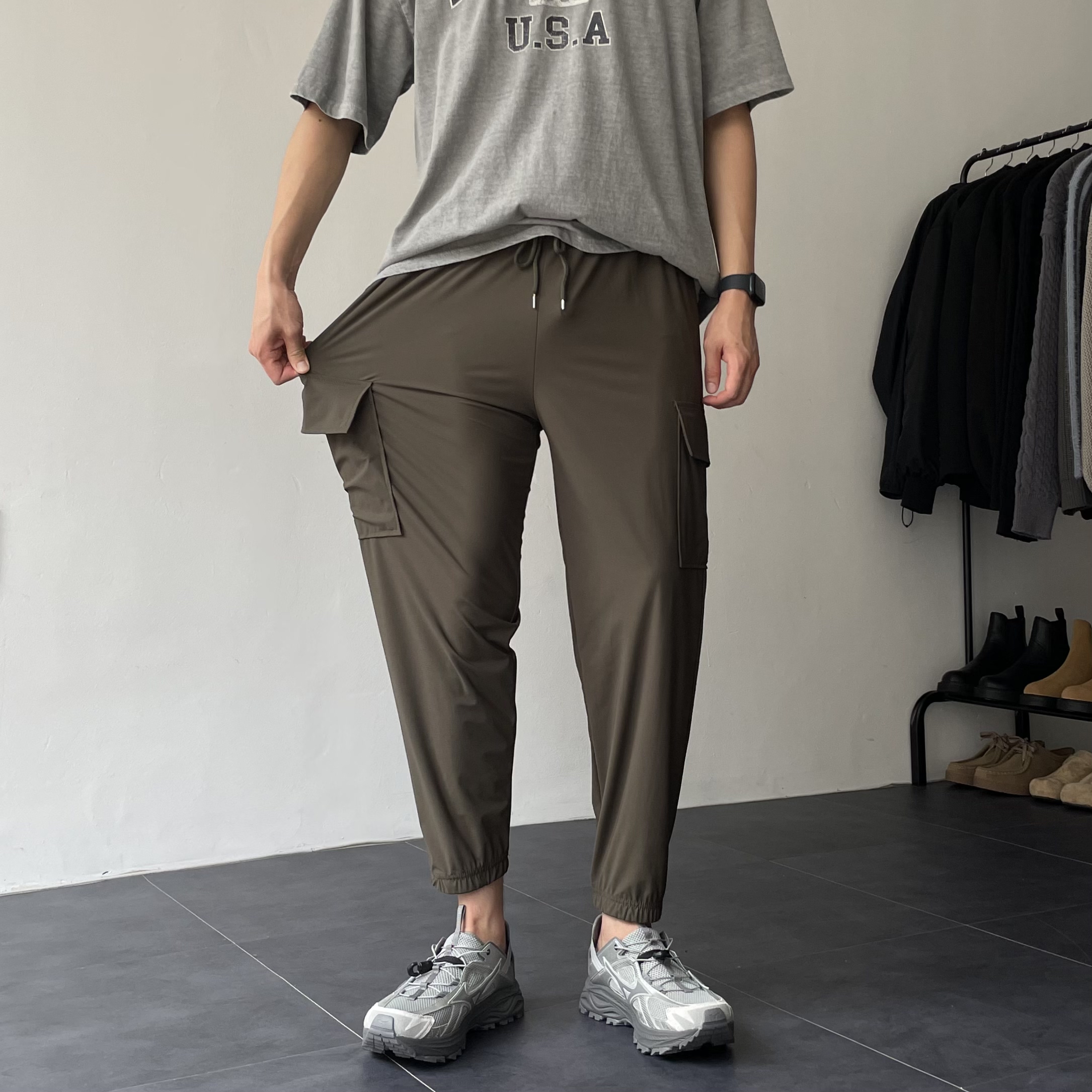 카고조거팬츠 여름카고바지 남자냉장고바지 쿨링조거팬츠 - 상품 이미지