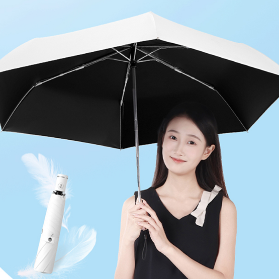 3단 우산 휴대용 가벼운 튼튼한 양우산 파스텔 우양산 무지 패션 자외선 차단 예쁜 심플 - 상품 이미지