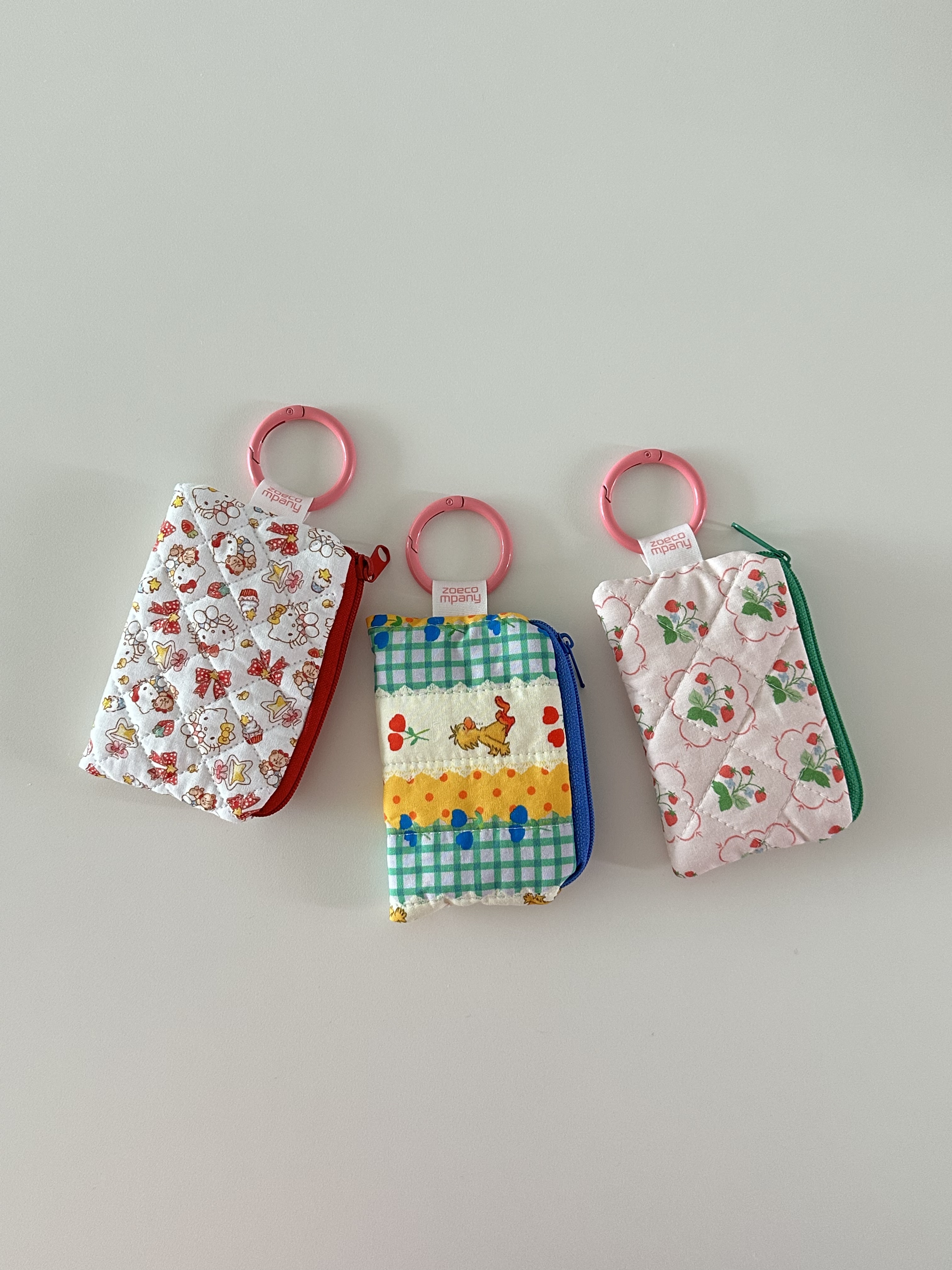 오해피 미니 파우치 화장품 여성용품 립스틱 차키 키링