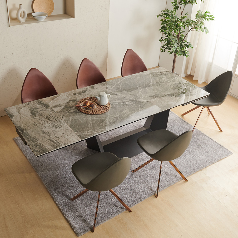 스코나 밀리아 확장형 익스테션 세라믹 6인 10인 2700 마블 식탁 테이블