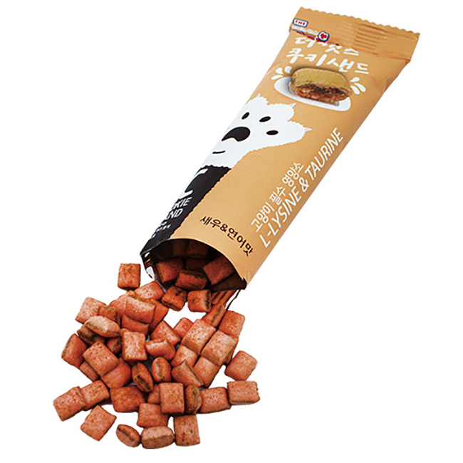 더캣츠 쿠키샌드 고양이쿠키 고양이과자 간식 새우+연어, 20g, 1개