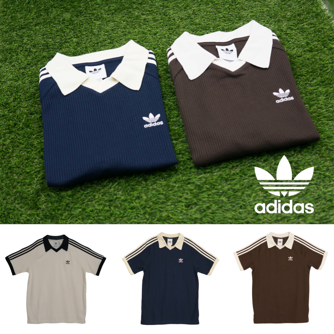 아디다스 반팔 와플 숏슬리브 여성 남성 공용 티셔츠 네이비 브라운 원더화이트