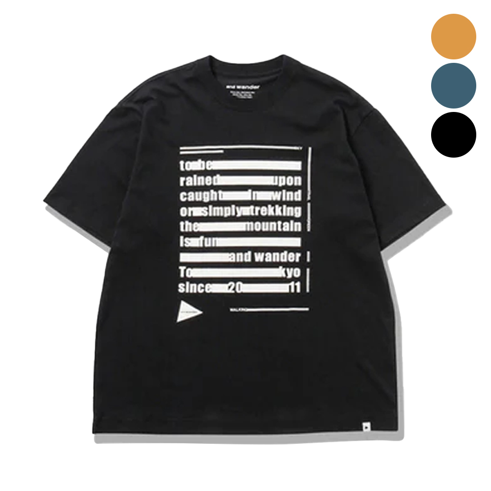앤드원더 티셔츠 typography printed SS T 남녀공용 5745284090 - 상품 이미지