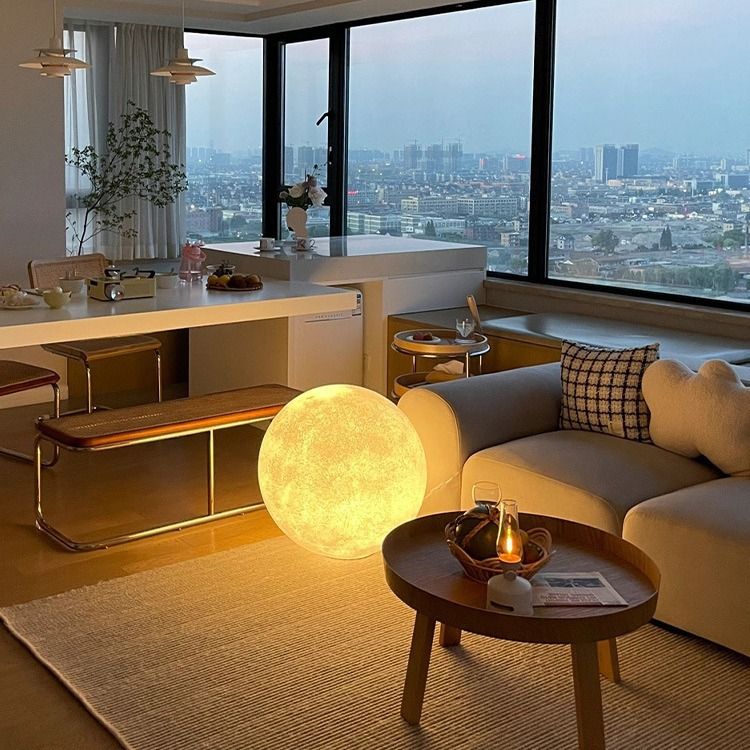 달조명 실내 LED 무드등 거실 침실 감성 조명 화이트 20CM - 상세 이미지 3