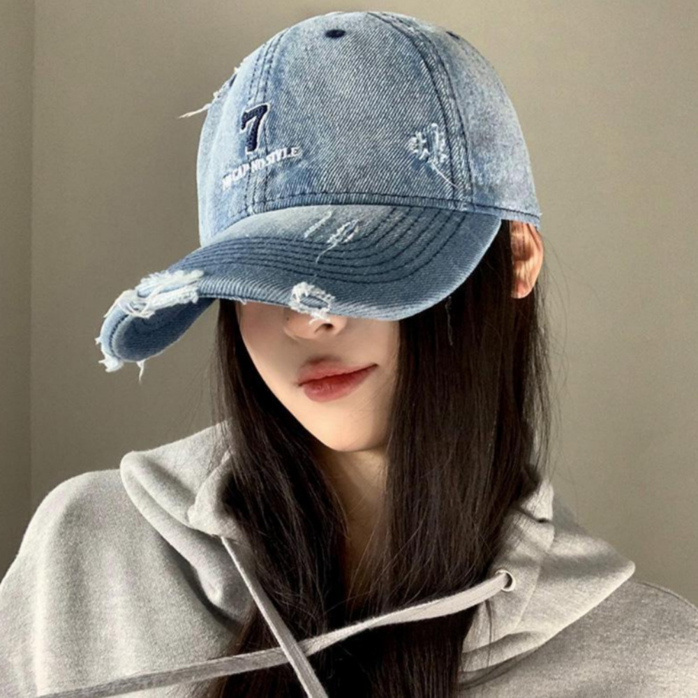 남녀공용 남자 여자 데님 빈티지 야구 캡모자 - 상품 이미지