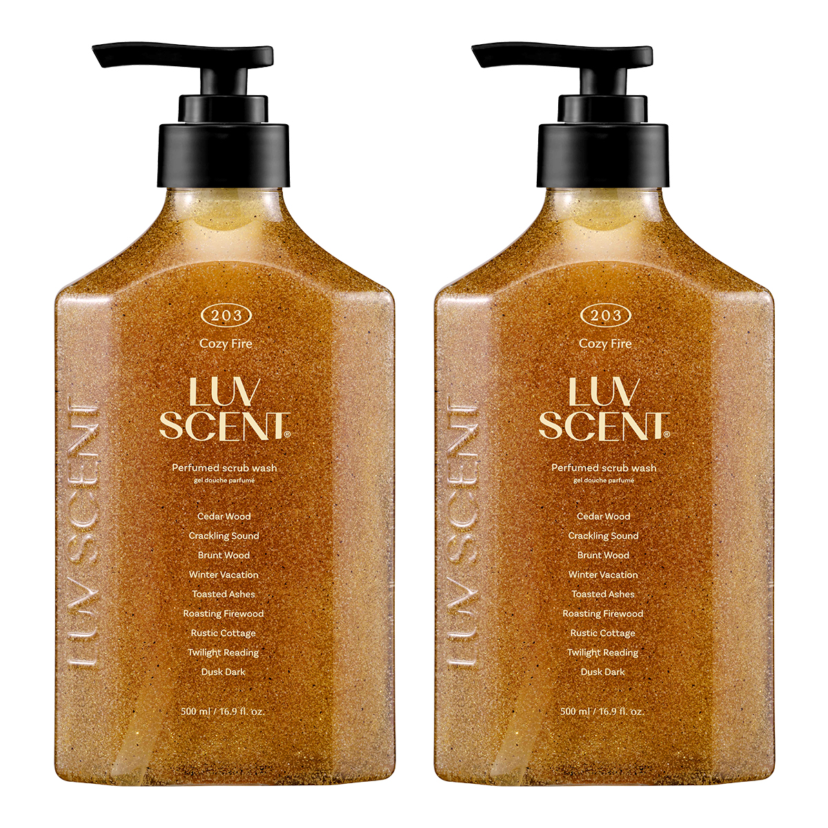 럽센트 퍼퓸 스크럽 워시?500ml 2개 플라워마켓 화이트 튤립향 +핸드워시?300ml 상품 이미지