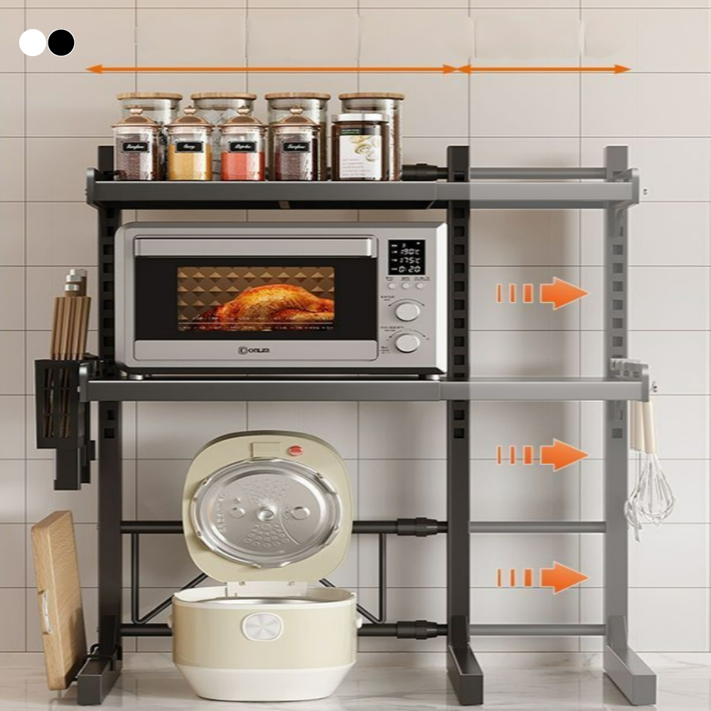 주방 공간활용 길이조절 2단3단 렌지대 멀티 전자렌지 커피머신 토스터기 밥솥 정리 선반대