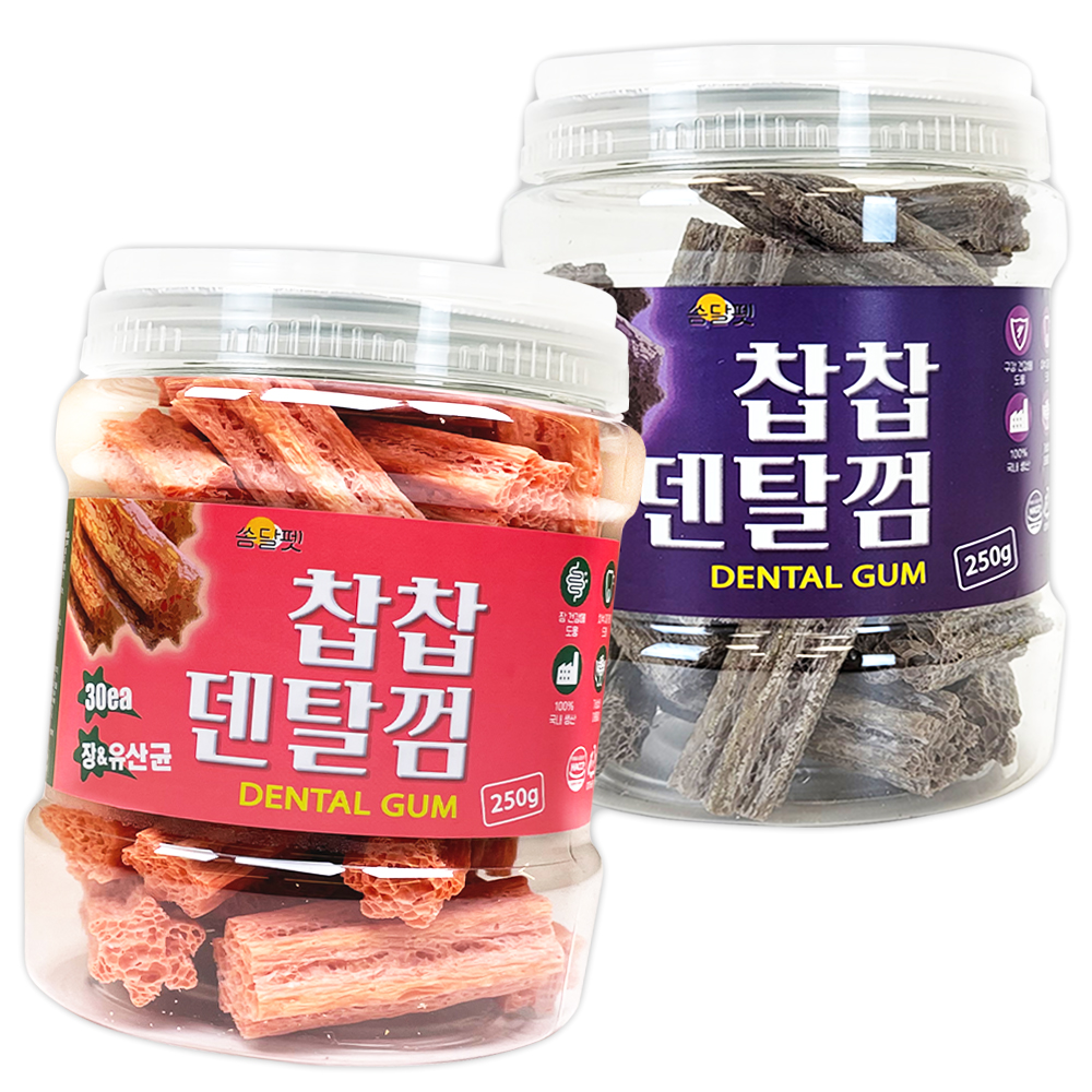 찹찹 덴탈껌 강아지 치석제거 개껌 쏨달펫 눈+장건강, 500g, 60개 - 상품 이미지