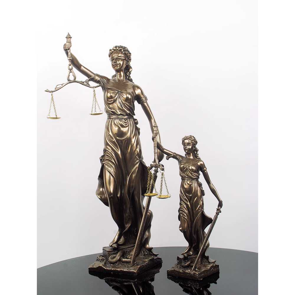 정의의 여신상 조각품 피규어 법률 소품 동상 사무소 A - 상세 이미지 2