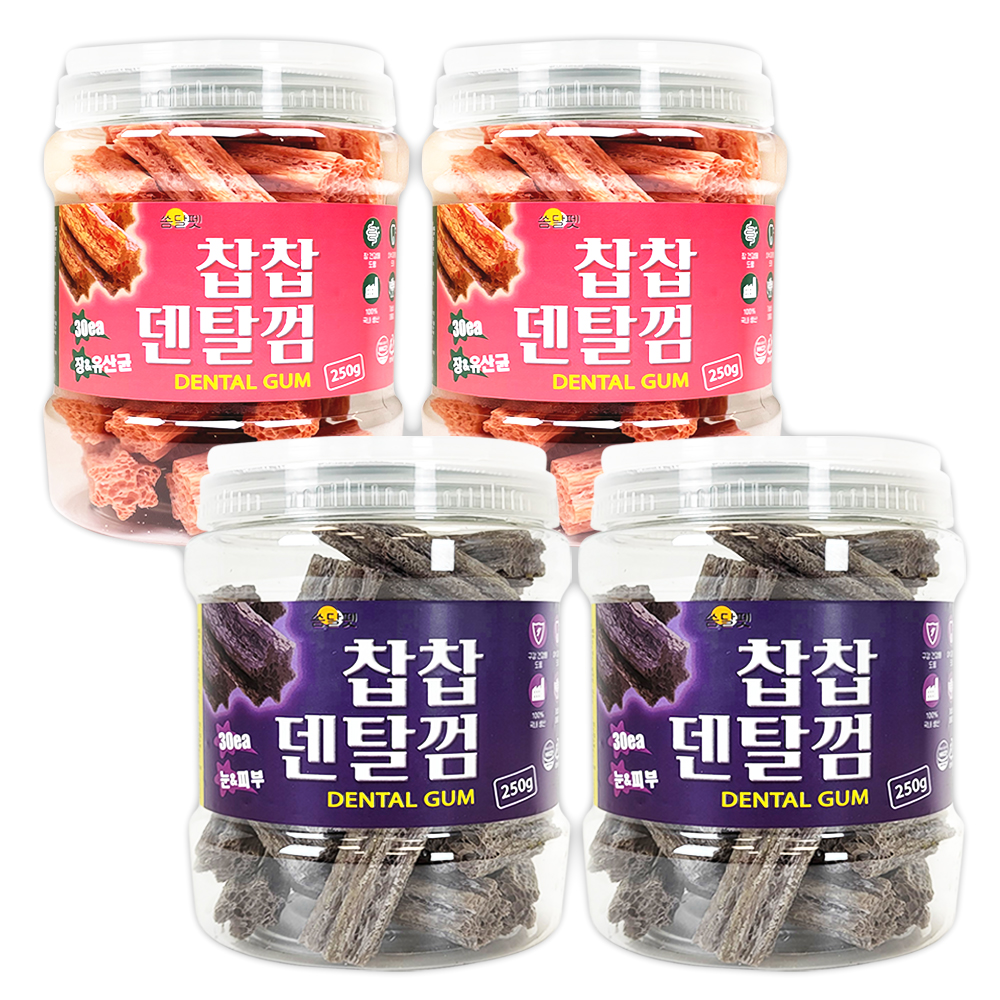 찹찹 덴탈껌 강아지 치석제거 개껌 쏨달펫 눈+장건강, 1kg, 120개 - 상품 이미지