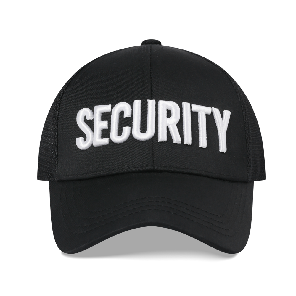 경비원 모자 SECURITY 보안 경비실 메쉬 단체 소량 - 메인 이미지