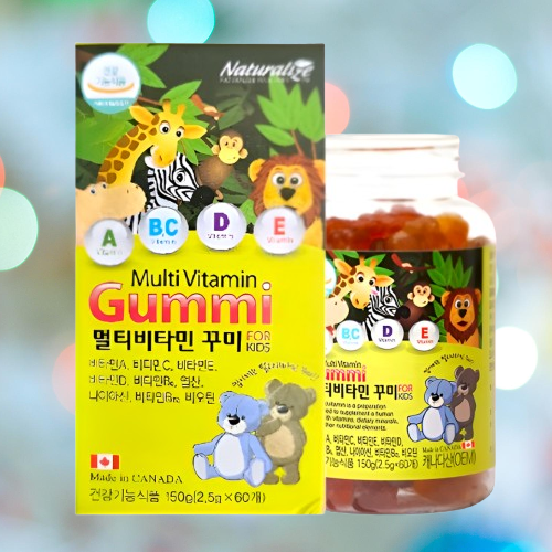 네추럴라이즈 멀티 비타민 꾸미 어린이 사과딸기맛 60구미X1개 - 상세 이미지 3
