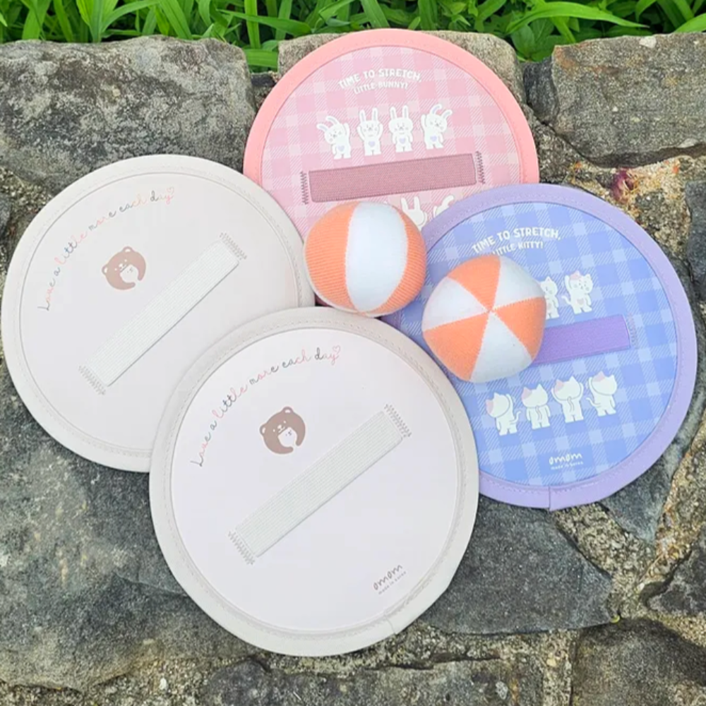 오맘 국내생산 KC 야구 캐치볼세트 글러브 소프트 찍찍이 유아 벨크로 공놀이 장난감