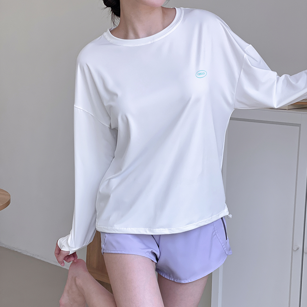 오르웨인 여성 래쉬가드 루즈핏 빅사이즈 수영복 크롭 투웨이 이미지 7