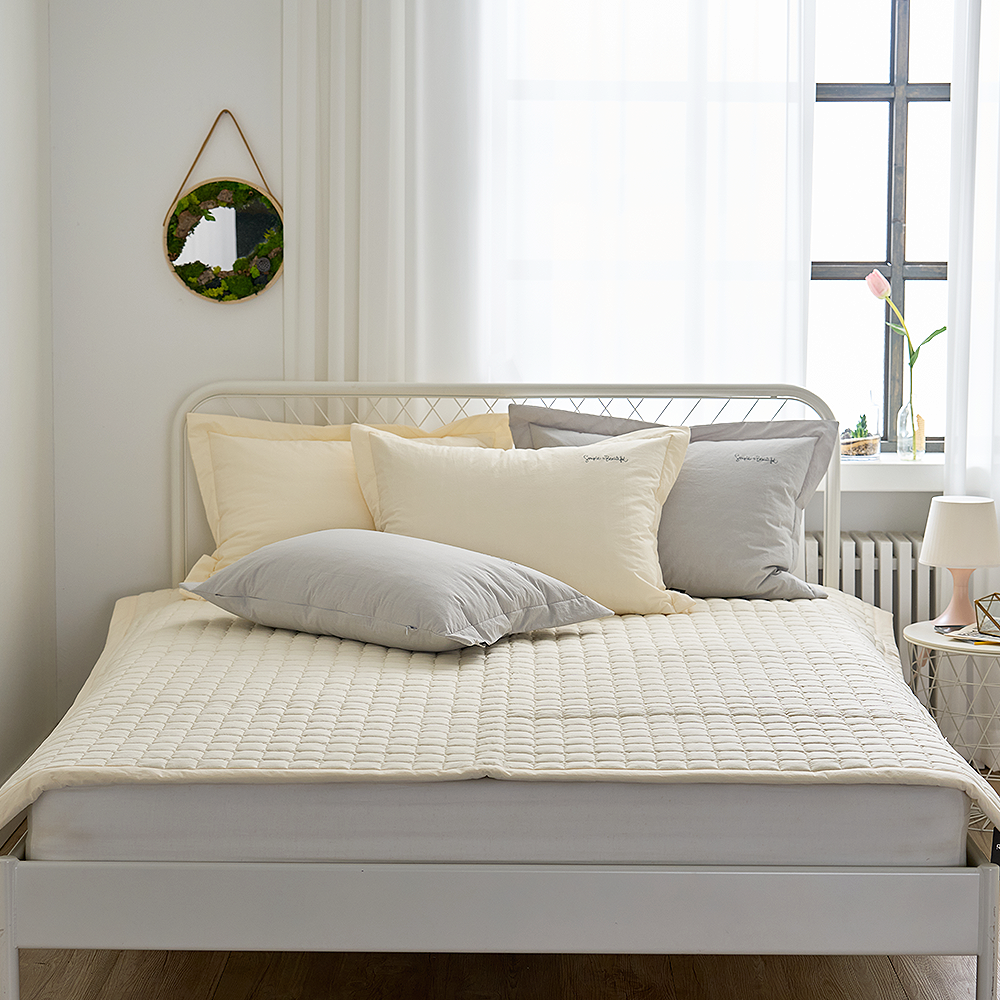 쿠에뜨 호텔식 하이엔드 고밀도 논슬립 고정밴드 심플 SS 침대패드