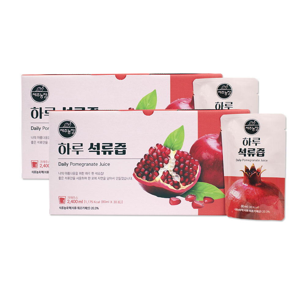 제주농장 하루 석류즙 30포, 2개