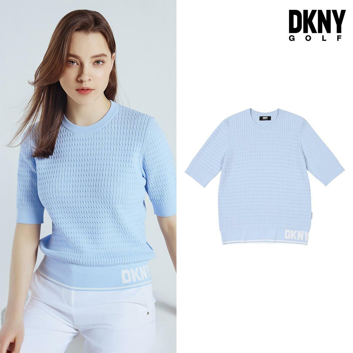 DKNY GOLF 여성 반팔 니트 2종 + 스카프 - 상세 이미지 3