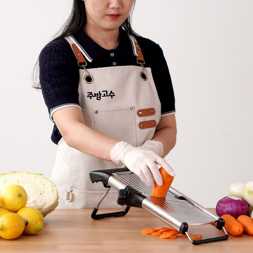 주방고수 두께조절 만도린 채칼 슬라이서 미끄럼방지 김장 손잡이 감자 당근 무 채칼 오이 이미지 7