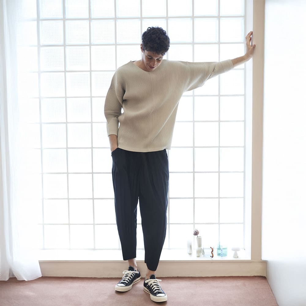 몽플리쎄 공용 뉴배기핏 플리츠 판타롱 팬츠 (3colors) 주름옷 주름바지 플리츠바지 - 상세 이미지 2