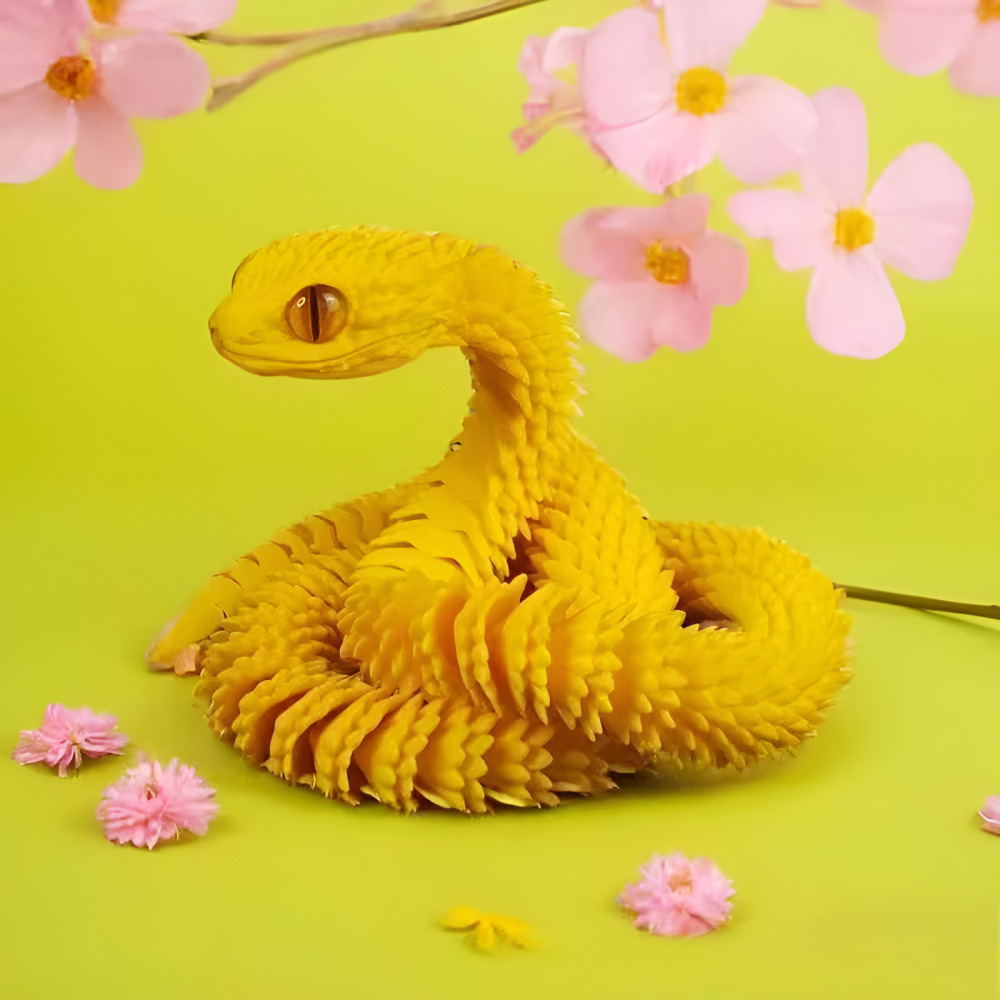 빌리네집 3D 공룡알 장난감 뱀장난감 뱀피규어 세트 드래곤 관절형 이미지 4