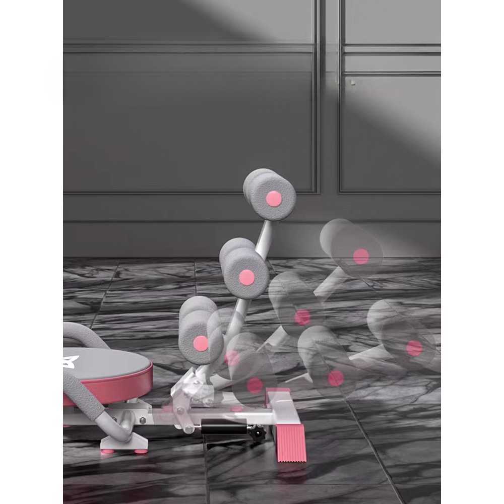 복근 운동기구 접이식 싯업보드 홈트 복부 강화 벤치 핑크 - 상세 이미지 4