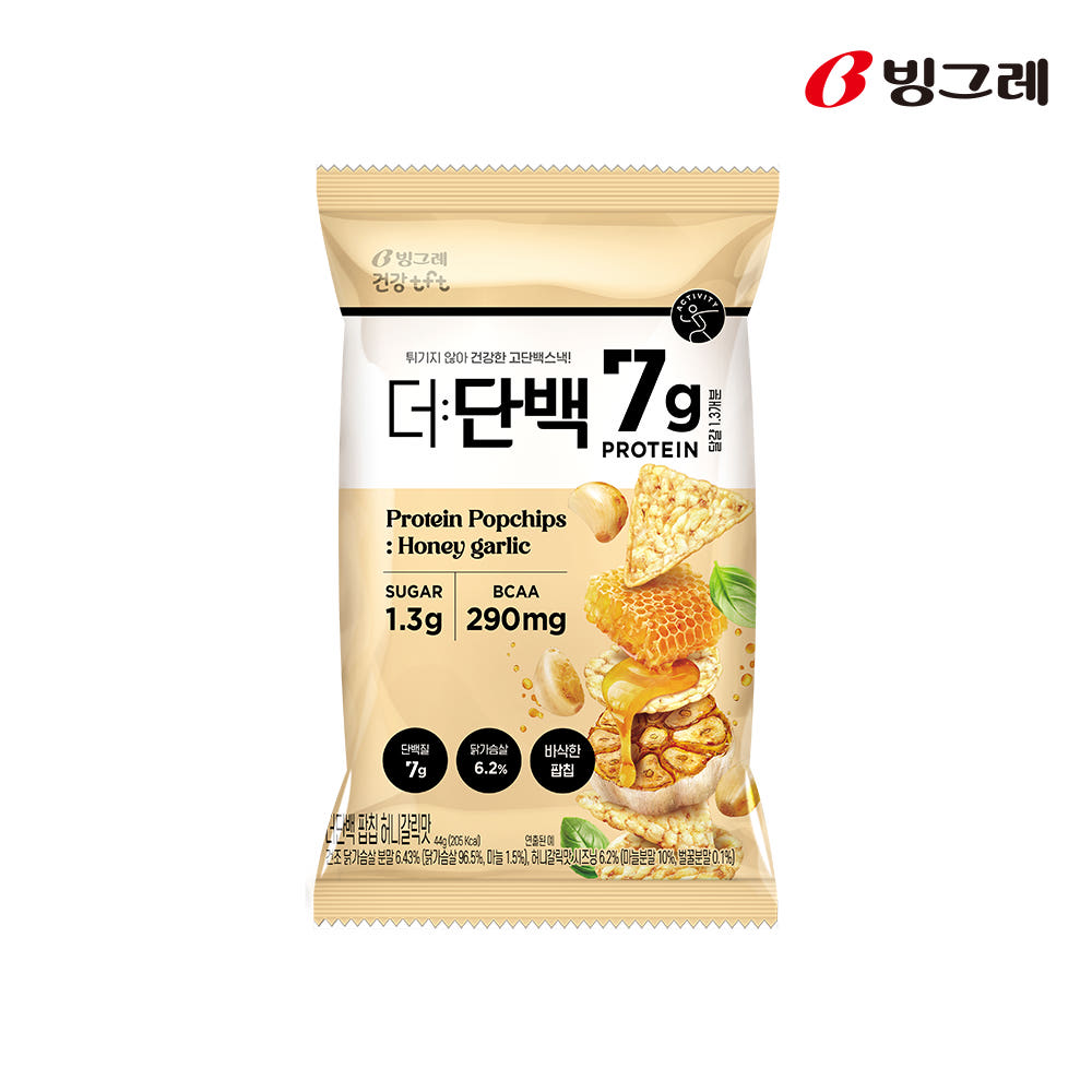 빙그레 더단백 팝칩 허니갈릭맛 12개 단백질과자