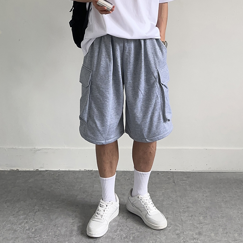 남자 반바지 남자카고반바지 트레이닝 밴딩 버뮤다 팬츠 - 상세 이미지 2