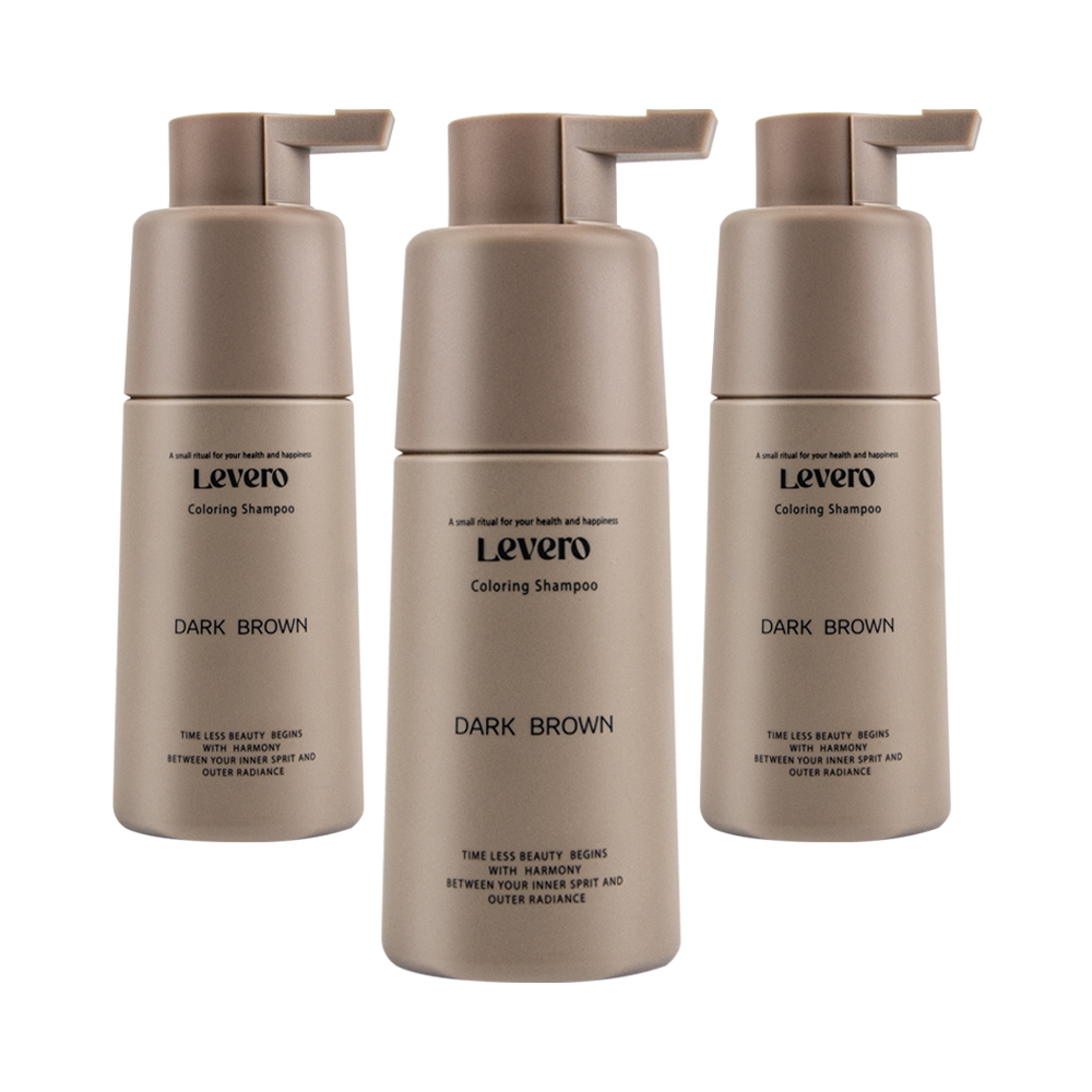 르베로 맥주효모 새치커버 염색 샴푸 다크브라운, 300ml, 3개 제품 이미지