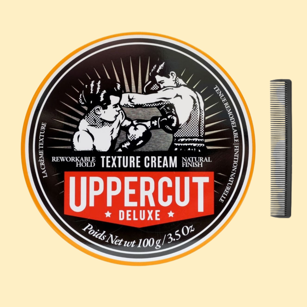 어퍼컷디럭스 남자 텍스처 헤어 크림 스타일링 포마드 100g 빗