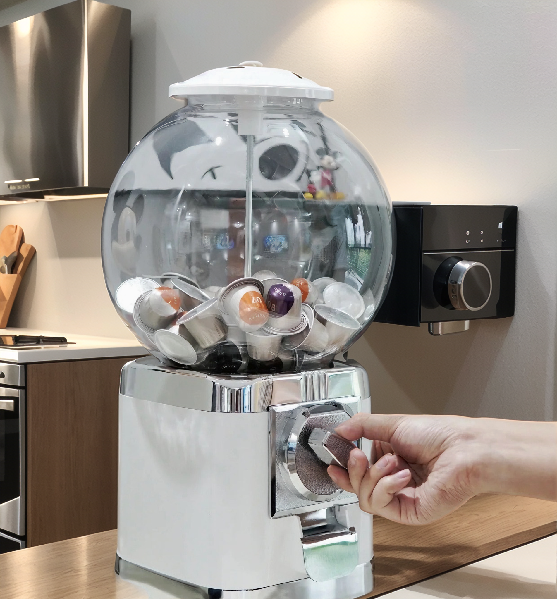 라슈에뜨 커피 캡슐 뽑기 보관함 가챠 디스펜서 홈인테리어 캡슐 뽑기 머신 수납함