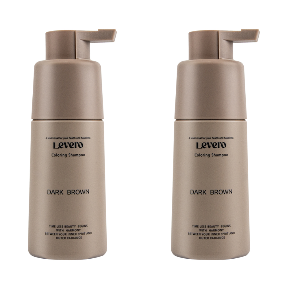 르베로 맥주효모 새치커버 염색 샴푸 다크브라운, 300ml, 2개 제품 이미지