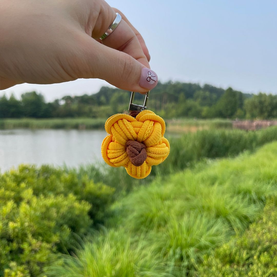양말목 키링 만들기 DIY 세트 업사이클링 네잎클로버 꽃 카네이션 키링 만들기 부자재 키트