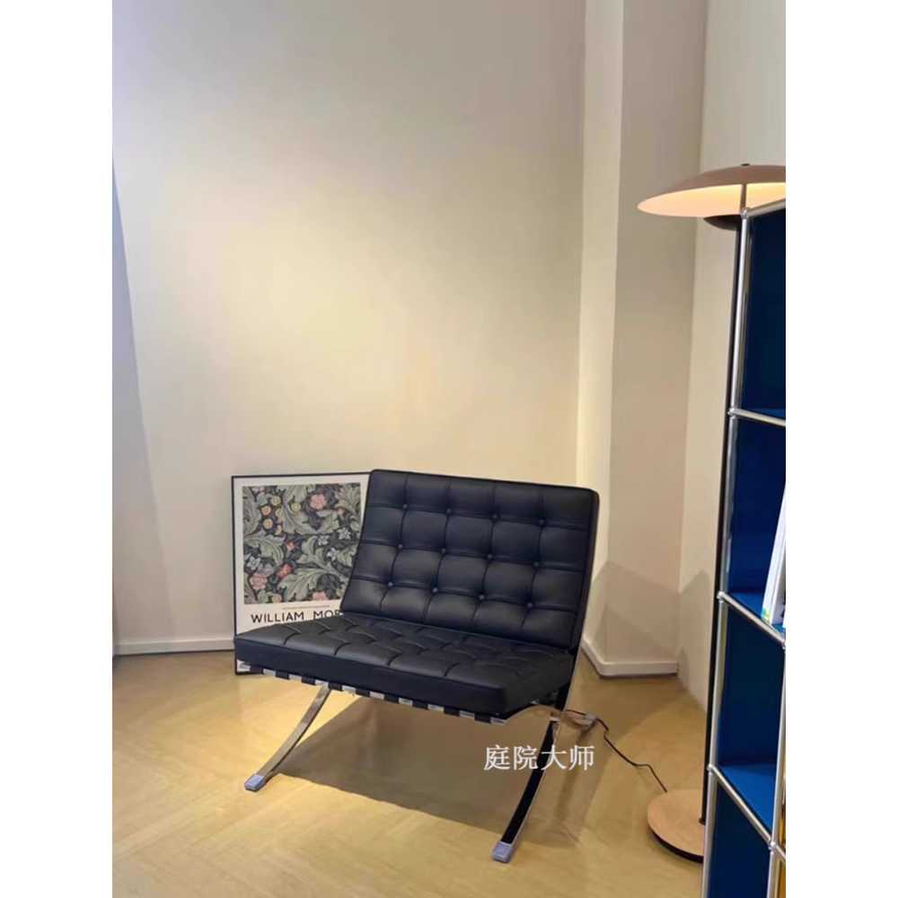 카페 쇼파 거실 인조가죽 단추 쿠션 북유럽 편한 블랙 - 상세 이미지 3