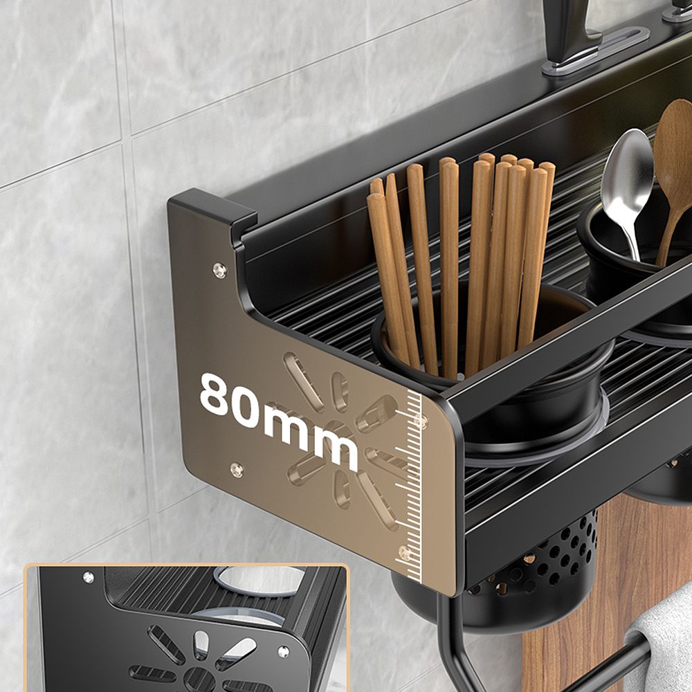 라슈에뜨 다용도 주방 조리도구 거치대 컵 국자걸이 후크 주방 행거 싱크대 선반 40cm - 상세 이미지 2